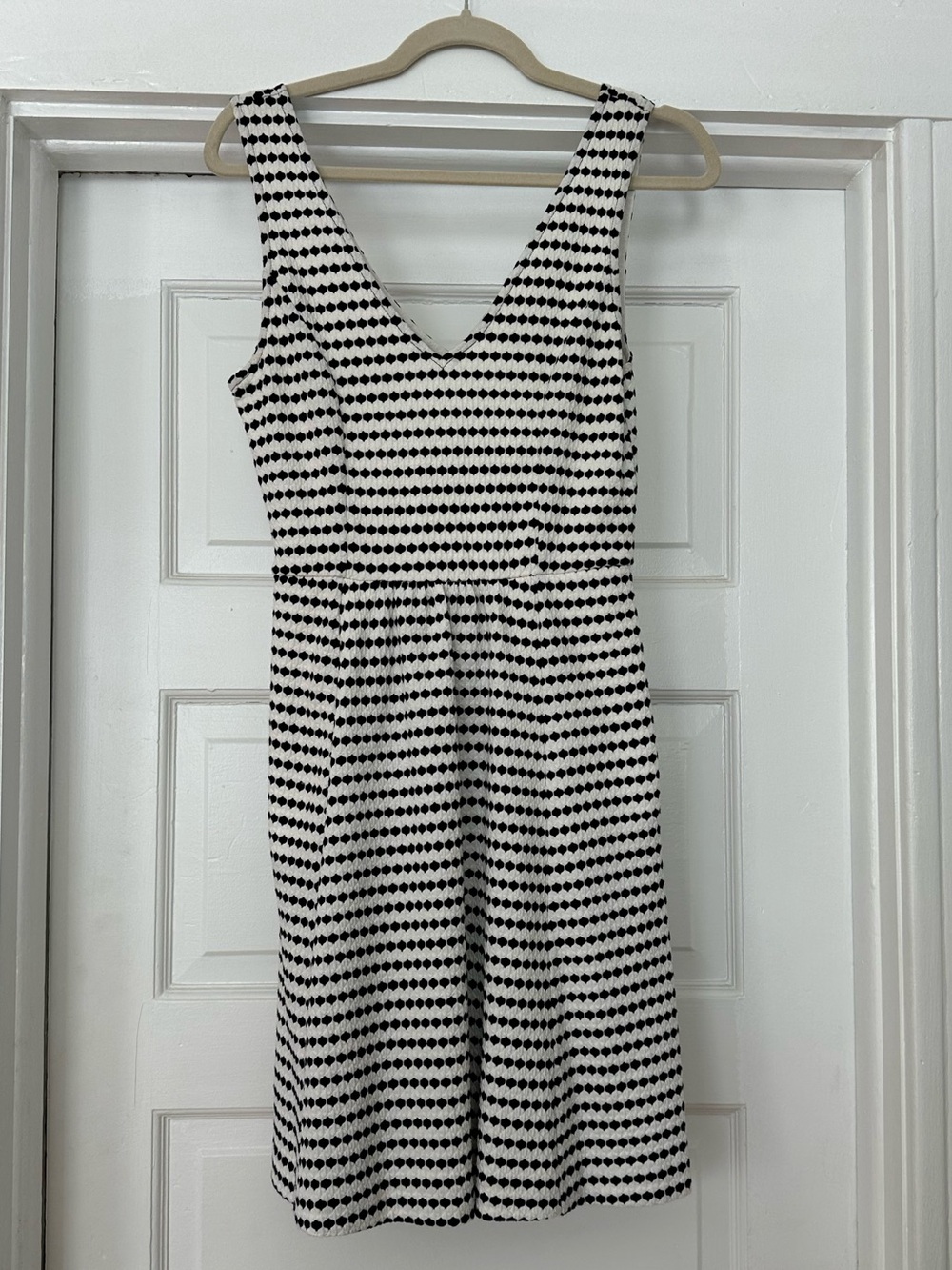 Maeve Anthropologie textured dress with back cutout. Perfect summer dress.